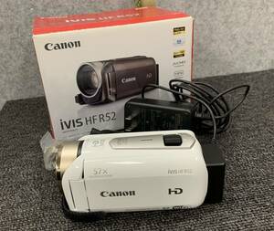 ■【売り切り】Canon キャノン　デジタルビデオカメラ iVIS HF R52 ホワイト　32xZOOM 2.8-89.6mm1:1.8 2014年製