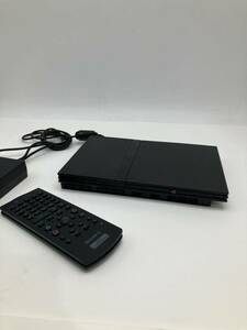 ◎【売り切り】SONY（ソニー）PlayStation 2 薄型 SCPH-77000 リモコン付き 電源ケーブル片側欠品
