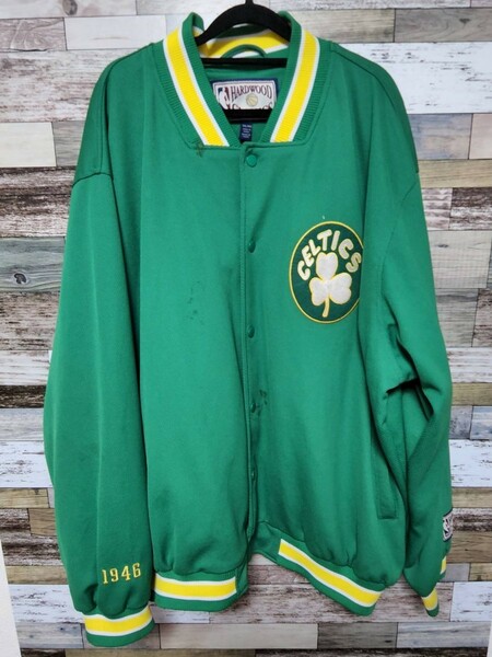 NBA　CELTICS　スタジャン　ジャージ　XXL　