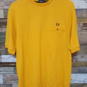 FRED PERRY　フレッドペリー　鹿の子　ポケットTシャツ　イエロー　M　