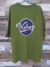 KEBOZ　keboz　ケボズ　バックプリント　Tシャツ　オリーブ　XL　試着のみ未使用_画像5
