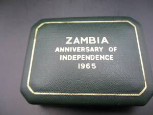 ○ZAMBIA ザンビア　5シリング 1965 箱入りプルーフ○KN130