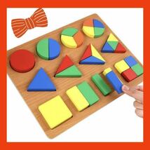 【遊んで育つ】モンテッソーリ知育玩具　型はめパズル　木製　成長　集中力UP 図形感覚　創造性_画像5