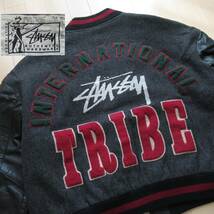 ★即決送込★L IST スタジャン USA製 international STUSSY tribe Varsity Jacket old oldstussy オールド ステューシー vintage rea xl_画像1