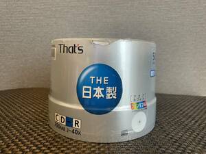 【未開封】太陽誘電 That's CD-Rデータ用　40倍速 700MB スピンドルケース 50枚