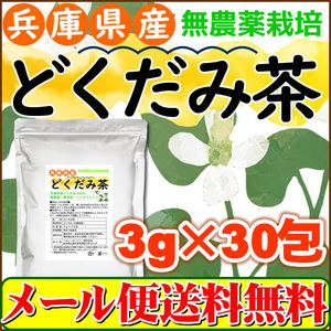 兵庫県産 どくだみ茶 3g×30pc 無農薬 国産 ドクダミ茶 ティーバッグ 送料無料
