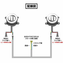 HE33S アルトラパン LED フォグランプ デイライト イカリング 左右セット 2色切替式 ホワイト イエロー 光軸調整_画像6