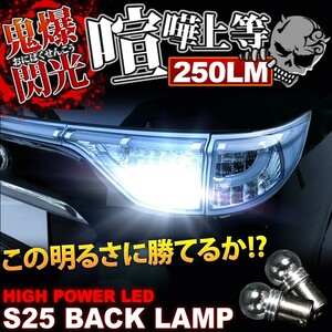 鬼爆閃光 D21 テラノ CREE S25 LEDバック球 2個 250LM