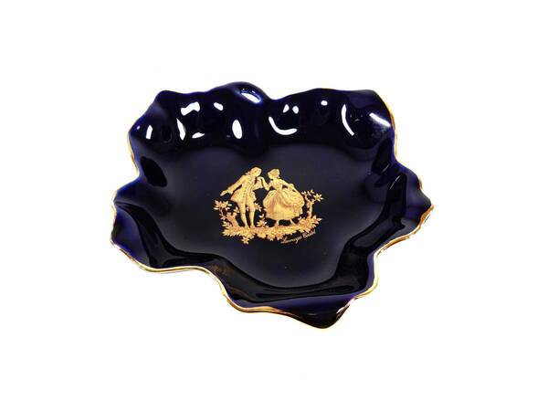 【超美品】FLORANCE LIMOGES フローレンス リモージュ 金彩 飾り皿 小皿 プレート皿 フランス製