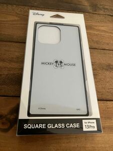 新品未開封 ディズニーキャラクター iPhone 13 Pro 対応 スクエアガラスケース ミッキーマウス