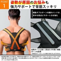 【IWAMA HOSEI】姿勢サポーター 姿勢矯正ベルト STYLE BRACE 猫背矯正 猫背 肩こり デスクワーク 腰痛 筋肉痛 男性用 メンズ 新品未使用 21_画像4