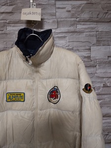 men's G199 vintage 80s アシックス製 MONCLER skiwear モンクレール ダウンジャケット L オフホワイト系