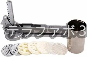 小型製麺器 パスタメーカー 6種類麺先付き 手動式 ヌードルメーカー 手作り そば/うどん/ラーメン/生パスタ/中華麺 ステンレス鋼 家庭用