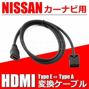 MM516D-L C27 セレナ 日産 カーナビ HDMI 変換ケーブル タイプE を タイプA に 接続 アダプター コード 配線 車 /146-123