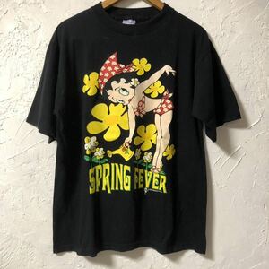 BETTY BOOP ベティ・ブープ Tシャツ ブラック ヴィンテージ 1995年 90s vintage 黒 USA アメリカ製 柄 バックプリント シングルステッチ