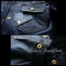 18万■レア 新作 Gabriel 牛革 インディゴ 最上級ナッパ革 Gジャンライダース レザージャケットUNION MADE 506 Type /42/XXL_画像4