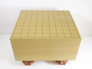 ☆美品 将棋盤 厚約18㎝ 天然木 無垢材 脚付き 検）本榧 桂 