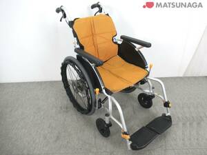 松永製作所 マツナガ 自走式車椅子 ネクストコア プチ NEXT-10B 背折れ・折り畳み収納・エアタイヤ・介助ブレーキ 超軽量 介護用品