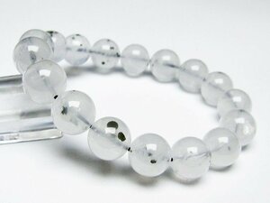 銀座東道◆超レア最高級超美品天然パイライト入り水晶ブレスレット 12mm [T669-711]