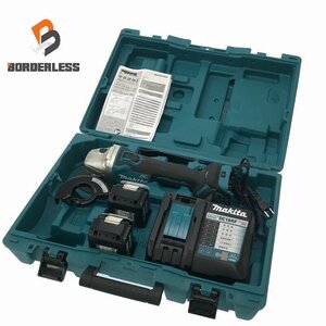 【比較的綺麗!1円スタート!送料無料】makita 18V 充電式ディスクグラインダ GA412DRGX バッテリー2個(18V 6.0Ah) 充電器 ケース付き 82157