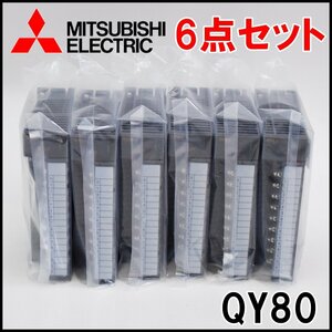 6点セット 新品 三菱電機 トランジスタ出力ユニット QY80 2023年 ソースタイプ 出力点数16点 フォトカプラ絶縁 箱無し MITSUBISHI ELECTRIC