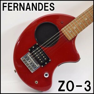 FERNANDES エレキギター ZO-3 レッド 全長約89cm 弦高6弦約3.5mm 1弦約3mm フレット数22 ゾーサン フェルナンデス