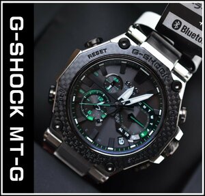 極美品 CASIO G-SHOCK MT-G 電波ソーラー 腕時計 カーボン MTG-B2000XD-1AJF モバイルリンク 定価148,500円 グリーン