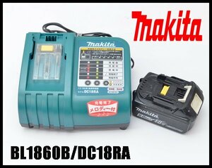 マキタ 純正 18V 6.0Ah リチウムイオンバッテリー BL1860B/ 充電器 DC18RA LITHIUM-ION makita