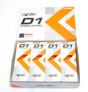 【送料無料】新品即決★ホンマ　HONMAGOLF　D1　ダイナミックディスタンス　ボール★２ダース　２４球★オレンジ★