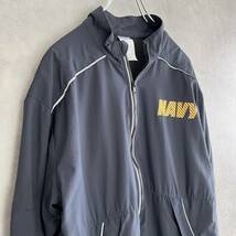 US.NAVY ランニングジャケット トレーニングジャケット NAVY RUNNING JACKET SMALL レディースS相当_画像2