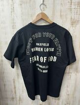 オ　FOG FEAR OF GOD フィアオブゴッド プリント　　tee 半袖 Tシャツ　ブラック　黒　S_画像3