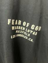 オ　FOG FEAR OF GOD フィアオブゴッド プリント　　tee 半袖 Tシャツ　ブラック　黒　S_画像4