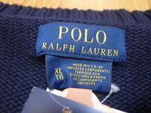 【送料無料 即決】POLO RALPH LAUREN 米国製 星条旗セーターICONIC AMERICAN FLAG SWEATERネイビー XL新品アメリカ国旗フラッグMADE IN USA_画像5