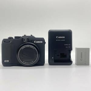 【簡易動作確認済・極上品・使用少ない】Canon PowerShot G15 BLACK コンデジ　デジカメ　デジタルカメラ　シャッター&フラッシュ動作OK