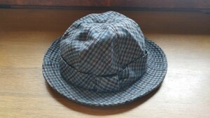 英国製 【ヴィンテージ ハット】 登山帽 イギリス イングランド デッドストック 60年代 70年代 ウール 帽子 ハット ツィード ラン