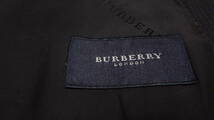 特大サイズ170cmW92cm★BURBERRY LONDON×イタリア製生地★秋冬物★高級2Bスーツ/黒紺織りストライプ★水牛釦★三陽商会★バーバリー_画像6