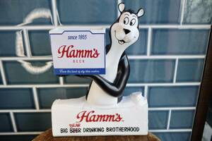 新品　Hamm's　BEAR　ハムズベア　フィギュア　レジン　世田谷ベース アメリカ USA　ガレージ　アドキャラ　ビール　BEER