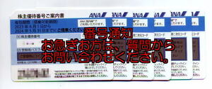 ◆１枚～４枚◆発券用番号通知◆ANA株主優待　有効期限：2024年5月31日まで◆その１