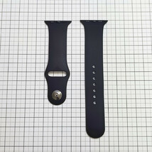 Apple Watch シリコン製スポーツバンド ベルト 38/40mm M/L ブラック_画像1
