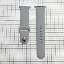 Apple Watch シリコン製スポーツバンド ベルト 38/40mm M/L ライトグレー_画像1