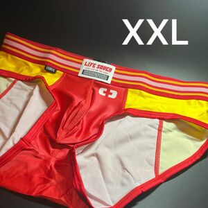 EGDE メンズ ライフセーバービキニ 赤 XXL