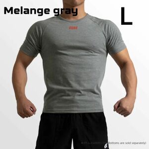 【廃盤】EGDE メンズ トレーニングTシャツ L グレー