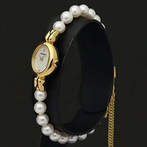 極上美品◎MIKIMOTO ミキモト パールブレスウォッチ シェル文字盤 レディース クォーツ 1E20-3041◎_画像2