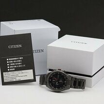 1円～◎未使用品◎CITIZEN シチズン アテッサ【ACT Line ブラックチタンシリーズ】電波ソーラー AT8185-62E H800◎箱保取説 保証残有り_画像6