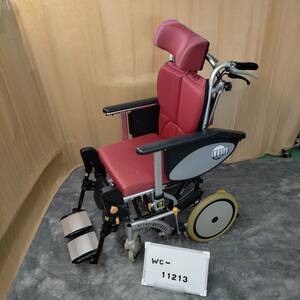 (WC-11213)【中古】松永製作所 介助式リクライニング車椅子 オアシス OS-12TRS S＆E付 介護用品 移動《洗浄・消毒済み》