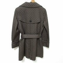 美品 BURBERRY LONDON バーバリー 裏地ノバチェック柄 キルティング トレンチコート 中綿 パデッドコート サイズ40 ブラウン_画像2