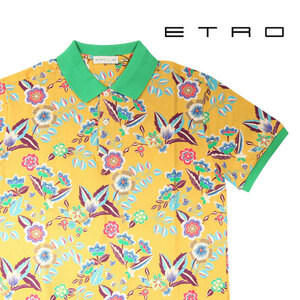 ETRO（エトロ） 半袖ポロシャツ 1Y040-4059 イエローグリーン L 【A23062】
