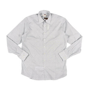 ETRO( Etro ) long sleeve shirt 12908 white x navy 44 25065 [A25067] / large size 