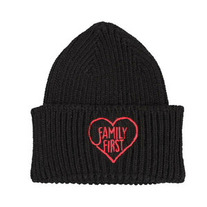 FAMILY FIRST（ファミリーファースト） ニット帽 BEANIE HEART ブラック 30680bk 【W30680】