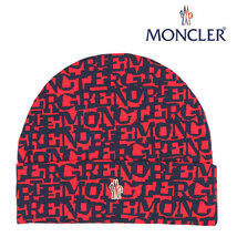 MONCLER（モンクレール） ニット帽 BERRETTO レッド x ネイビー ONESIZE 【W23888】_画像1